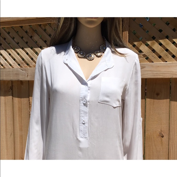 COTTON BLOUSE TOP MAXI  1 left - Picture 7 of 8